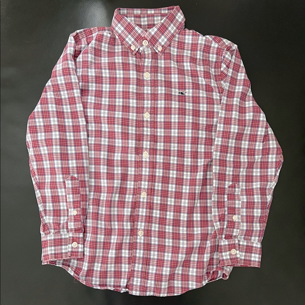 Vineyard Vines Boys' Whale Plaid Shirt